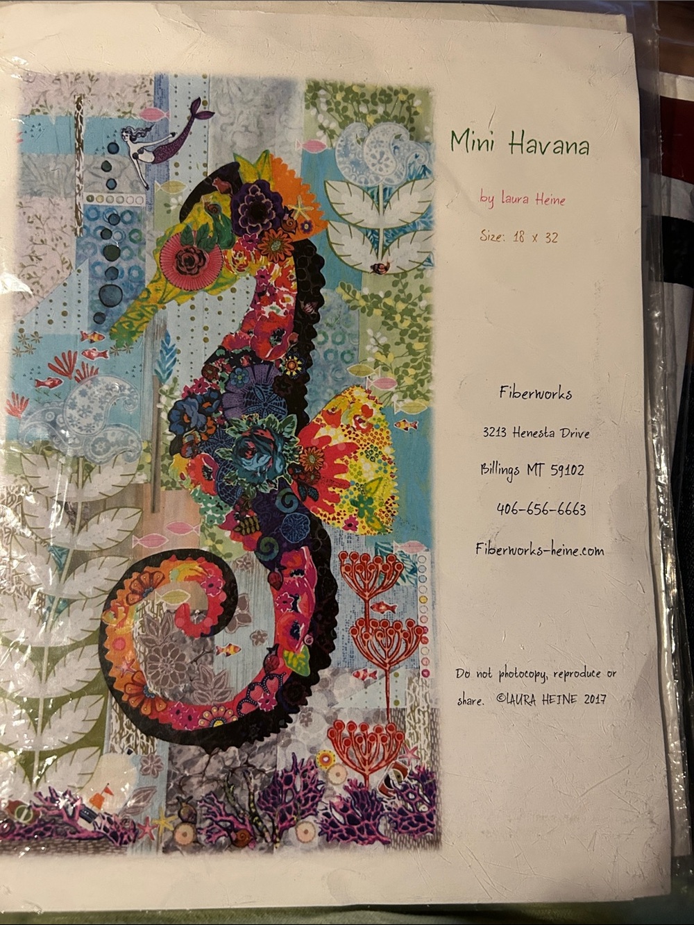 Mini Havana Seahorse Wall Art by Fiberworks